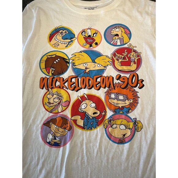 Nickelodeon Men's Medium White T-Shirt Nickelodeon '90s Short Sleeve Nostalgic - Picture 2 of 8